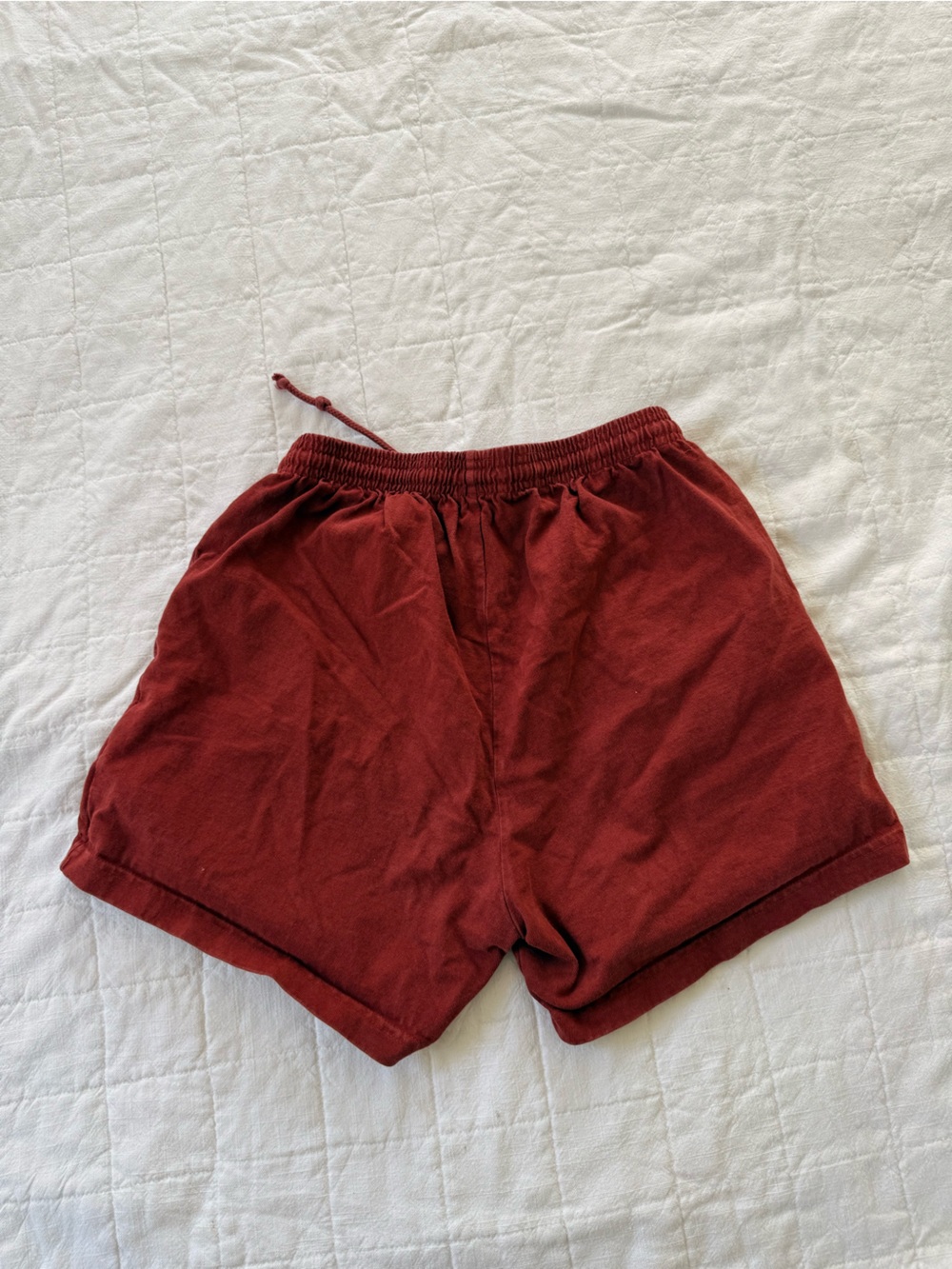 Women's Athletic Drawstring Shorts - Maroon